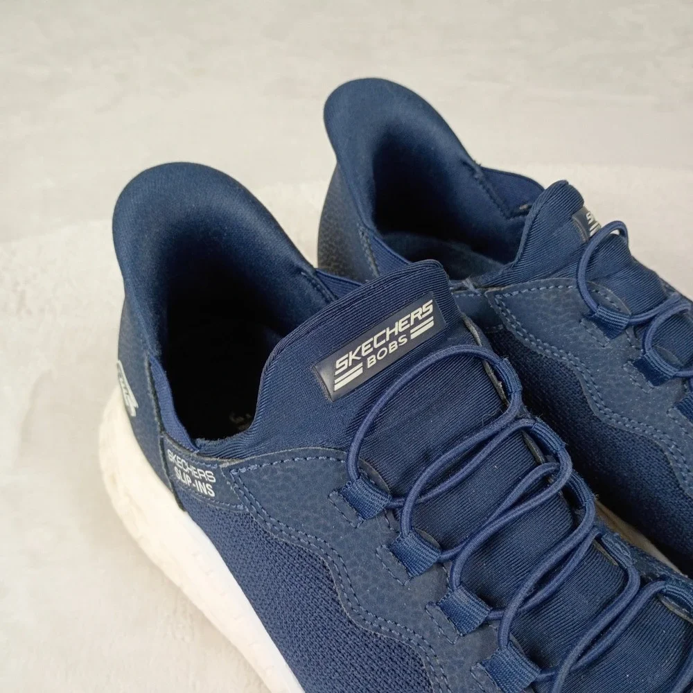 Skechers Bobs Slip-ins Sneaker Mens 10.5 Navy Blue Athletic Comfort Walking Shoe